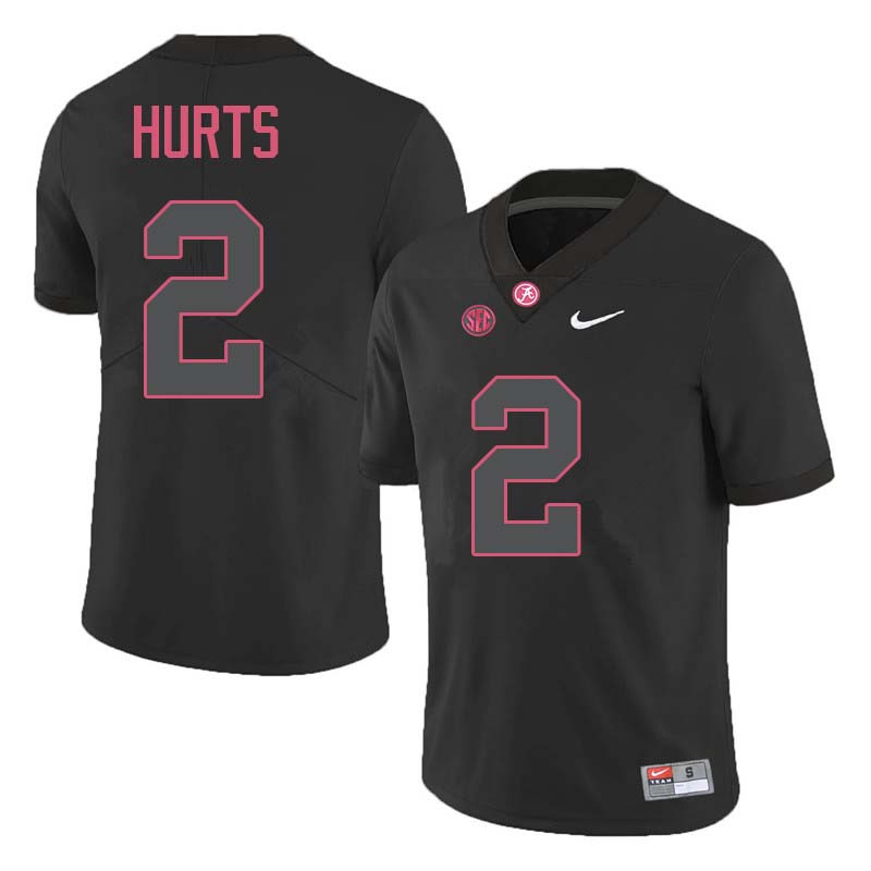 Alabama Crimson Tide Men's Jalen Hurts #2 Black NCAA Nike Authentic Stitched College Football Jersey EH16S13BP